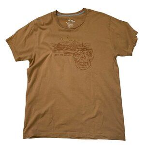 IM Imperial Motion Men's Graphic Tee Desert Skull Brown Size Medium Crew Neck